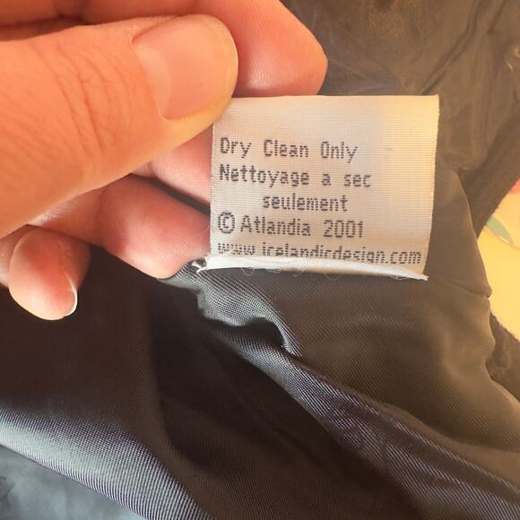 Icelandic Design Vtg Women’s Button Wool Coat Size M Black Celestial Witchy Dark - Picture 9 of 11